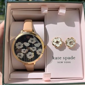 Kate Spade watch with matching earrings